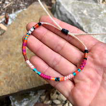 Load image into Gallery viewer, "Fire and Brimstone" Fiber Threads with Alpaca and Merino Wool Wanderlust Bracelet
