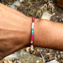 Load image into Gallery viewer, "Fire and Brimstone" Fiber Threads with Alpaca and Merino Wool Wanderlust Bracelet
