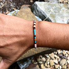 Load image into Gallery viewer, "Wind and Waves" Fiber Threads with Merino Wool Wanderlust Bracelet
