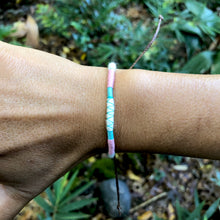 Load image into Gallery viewer, "Snow Bunny" Fiber Threads with Merino Wool Wanderlust Bracelet
