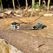 Load image into Gallery viewer, "Winter Wonderland” Labradorite, magnesite, and Seed Bead Dream Bracelet
