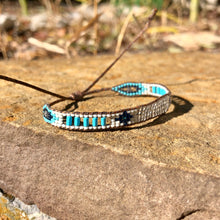Load image into Gallery viewer, "Winter Wonderland” Labradorite, magnesite, and Seed Bead Dream Bracelet
