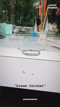 Load and play video in Gallery viewer, “Dream Catcher” Labradorite, Moonstone, Spiny Oyster Turquoise, Seed Bead Dream Bracelet
