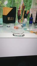 Load and play video in Gallery viewer, “Moon River” Labradorite, Spiny Oyster Turquoise, Turquoise, Seed Bead Dream Bracelet
