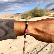 Load image into Gallery viewer, “Reflection” Fiber Threads with Herkimer Diamond, Opal, Turquoise Stones Wanderlust Bracelet
