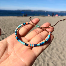 Load image into Gallery viewer, “Alki Beach” Cotton Wanderlust Bracelet
