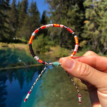 Load image into Gallery viewer, “The Sun is Rising" Fiber Threads with Merino Wool Wanderlust Bracelet
