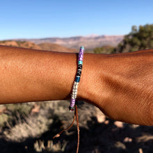 Load image into Gallery viewer, “Chop Wood Carry Water” Fiber Threads with Merino Wool Wanderlust Bracelet

