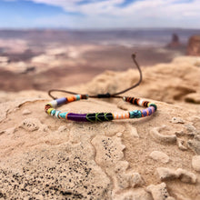 Load image into Gallery viewer, “Moab” Fiber Threads with Herkimer Diamond, Opal, Turquoise Stone Wanderlust Bracelet
