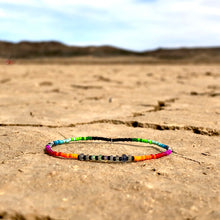 Load image into Gallery viewer, “Painted Sky" Ethiopian Opal and Seed Bead Spirit Bracelet
