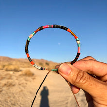 Load image into Gallery viewer, “Into the Fire" Fiber Threads with Merino Wool Wanderlust Bracelet
