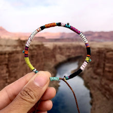 Load image into Gallery viewer, “The Wolf” Fiber Threads with Turquoise and Opal Stones Wanderlust Bracelet
