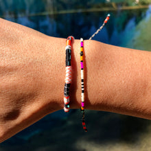 Load image into Gallery viewer, “You’ve Got This" Fiber Threads with an Turquoise Stone Wanderlust Bracelet
