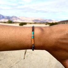 Load image into Gallery viewer, “Storm Chaser" Fiber Threads with Merino Wool Wanderlust Bracelet
