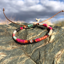 Load image into Gallery viewer, “Courage" Fiber Threads with Merino Wool Wanderlust Bracelet
