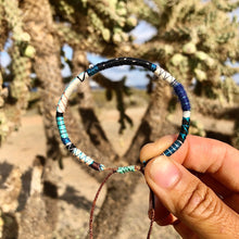 Load image into Gallery viewer, “Ursa Major" Fiber Threads with a Pearl Stone Wanderlust Bracelet
