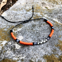 Load image into Gallery viewer, “Red Fox” Cotton, Merino Wool, and Irish Waxed Linen Cord Wanderlust Bracelet

