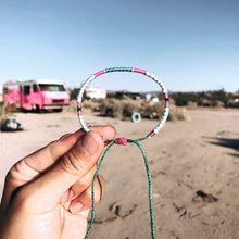 Load image into Gallery viewer, “Life is a Canvas" Fiber Threads with Merino Wool Wanderlust Bracelet
