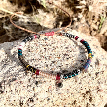 Load image into Gallery viewer, “Wild Coyote" Fiber Threads with a Tibetan Turquoise Stone Wanderlust Bracelet
