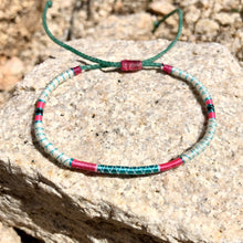 Load image into Gallery viewer, “Life is a Canvas" Fiber Threads with Merino Wool Wanderlust Bracelet
