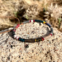 Load image into Gallery viewer, “Wild Coyote" Fiber Threads with a Tibetan Turquoise Stone Wanderlust Bracelet
