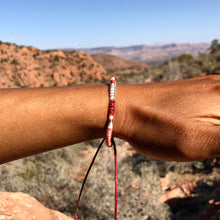Load image into Gallery viewer, “Wild Spark" Fiber Threads with a Pearl Stone Wanderlust Bracelet
