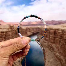 Load image into Gallery viewer, “Orion” Fiber Threads with Tibetan Turquoise Stones Wanderlust Bracelet
