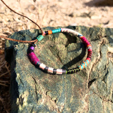 Load image into Gallery viewer, “Fighter" Fiber Threads with Merino Wool Wanderlust Bracelet
