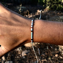 Load image into Gallery viewer, “Wandering Bear” Cotton with Ethiopian Opal, Turquoise, and Pearl Wanderlust Bracelet
