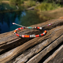 Load image into Gallery viewer, “The Sun is Rising" Fiber Threads with Merino Wool Wanderlust Bracelet

