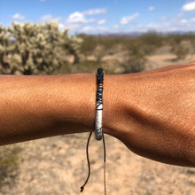 Load image into Gallery viewer, “The Navigator" Fiber Threads with a Malachite Stone Wanderlust Bracelet
