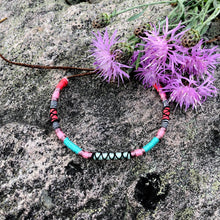 Load image into Gallery viewer, “Rivers and Wildflowers” Cotton Wanderlust Bracelet
