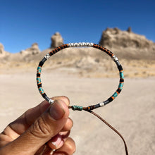 Load image into Gallery viewer, “Windblown" Fiber Threads with Merino Wool Wanderlust Bracelet
