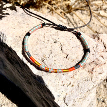 Load image into Gallery viewer, “Golden Hour" LIMIT ONE PER CUSTOMER Fiber Threads with Merino Wool Wanderlust Bracelet

