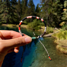 Load image into Gallery viewer, “You’ve Got This" Fiber Threads with an Turquoise Stone Wanderlust Bracelet
