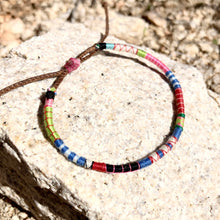 Load image into Gallery viewer, “Salvation Mountain" Fiber Threads with Merino Wool Wanderlust Bracelet
