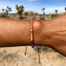 Load image into Gallery viewer, “Sun Spirit" Fiber Threads with Turquoise and Opal Stone Wanderlust Bracelet
