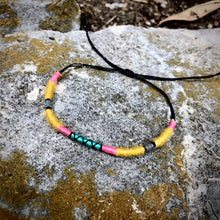Load image into Gallery viewer, “Mountain Lion” Alpaca Wool, Cotton, and Waxed Linen Cord Wanderlust Bracelet
