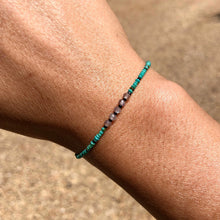Load image into Gallery viewer, "Moon River II" Labradorite, Turquoise, Seed Bead Spirit Bracelet
