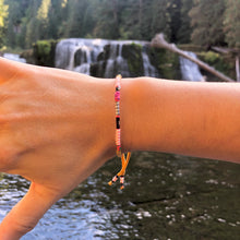 Load image into Gallery viewer, “Tootles" Fiber Threads with Malachite, Turquoise, Opal Wanderlust Bracelet
