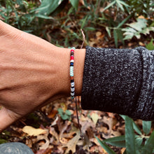 Load image into Gallery viewer, “White Bear" Fiber Threads with Merino Wool Wanderlust Bracelet
