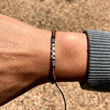 Load image into Gallery viewer, “Whitetail Deer” Merino wool, Cotton, and Irish Waxed Linen Cord Dream Bracelet
