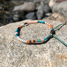 Load image into Gallery viewer, “Pacific Coast Highway” Cotton, Merino Wool, Opal Wanderlust Bracelet
