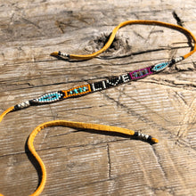Load image into Gallery viewer, “LIVE” Turquoise, Opal, and Seed Bead Dream Bracelet on Deerskin Lace
