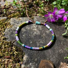 Load image into Gallery viewer, “Enchanted Forest” Fiber Threads with Amethyst Stone Wanderlust Bracelet
