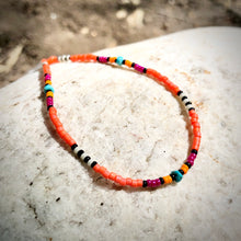 Load image into Gallery viewer, "Summer Glow" Turquoise, Seed Bead Spirit Bracelet or Anklet
