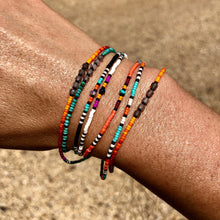 Load image into Gallery viewer, "Summer Glow" Turquoise, Seed Bead Spirit Bracelet or Anklet
