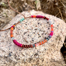 Load image into Gallery viewer, “Valley of the Sun" Fiber Threads with Alpaca and Merino Wool Wanderlust Bracelet
