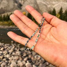 Load image into Gallery viewer, "September Sky" Ethiopian Opal, Turquoise, Glow Beads, and Seed Bead Spirit Bracelet
