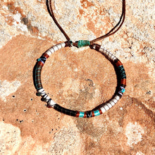 Load image into Gallery viewer, “The Road" Fiber Threads with Tibetan Turquoise Stone Wanderlust Bracelet
